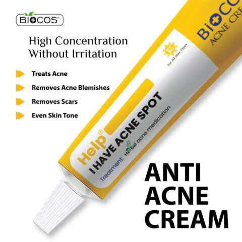 BIOCOS Face Acne Care Treatment Scar & Spots Removal Cream