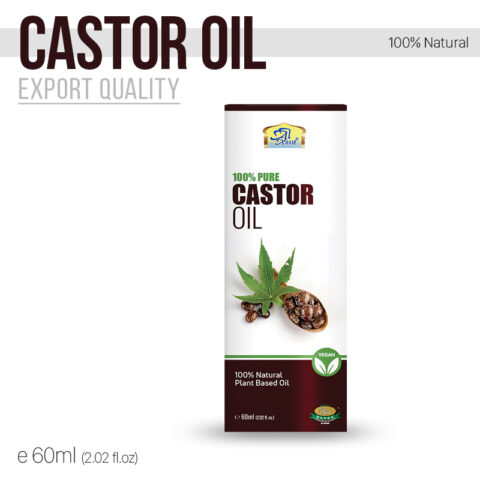 Castor Oil 100% Pure & Natural Arandi Oil - Edible Oil - For skin, Face, Hair Growth - 60ml