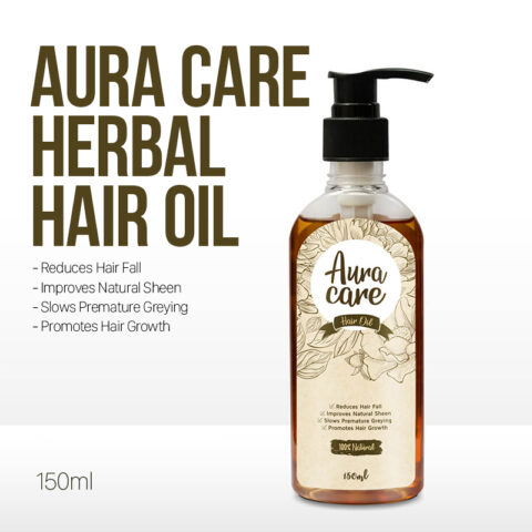 Aura Care Herbal Hair Oil for Hair Fall Reduction