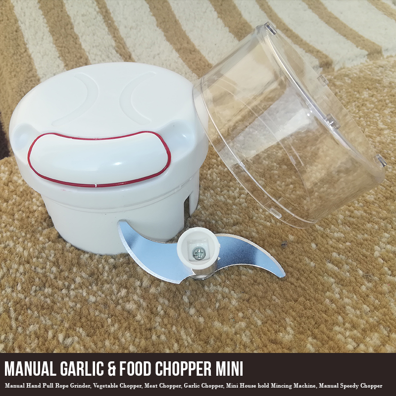 Manual Garlic & Food Chopper Mini with Hand Pull Rope – Medi Green Mart